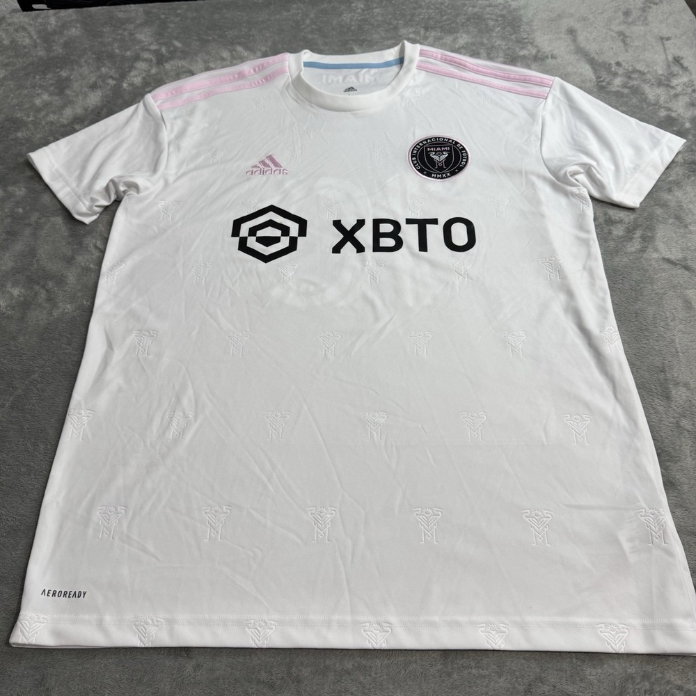 Adidas Lionel Messi Inter Miami CF #10 Men's Jersey White Size L RARE Soccer - Picture 1 of 12